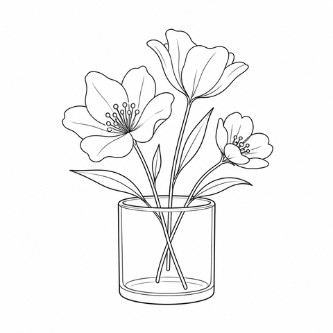 Empty candle jar reused as a flower vase